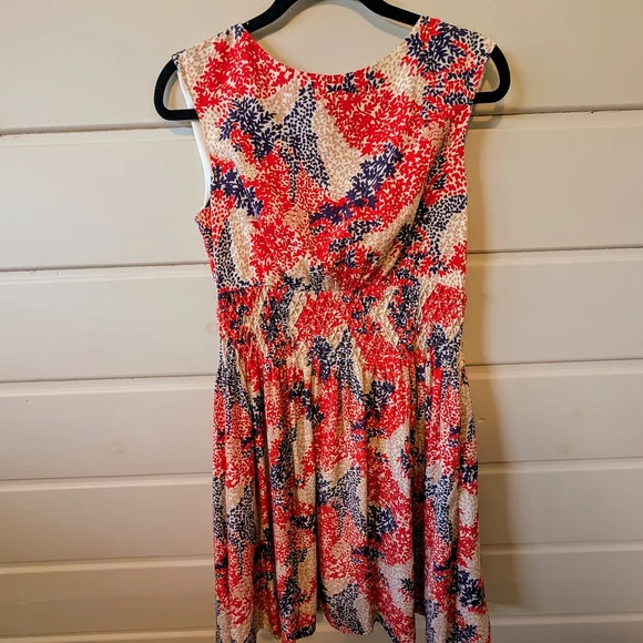 Jessica Simpson Floral Sleeveless Dress - Red, Blue, Cream - Picture 1 of 3